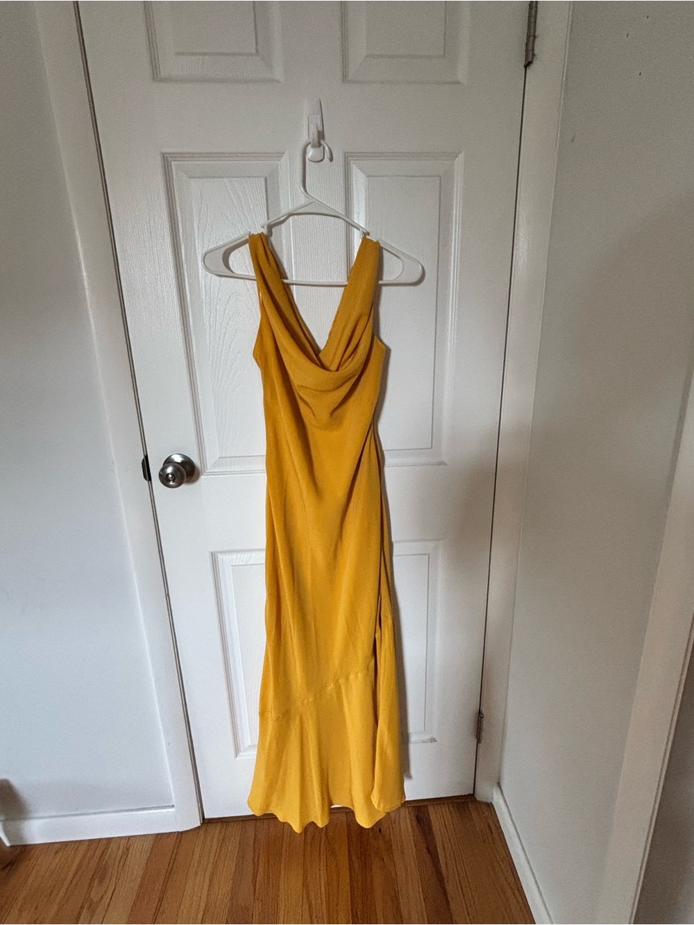 Abercrombie & Fitch Golden Yellow Cowl Neck Maxi Dress